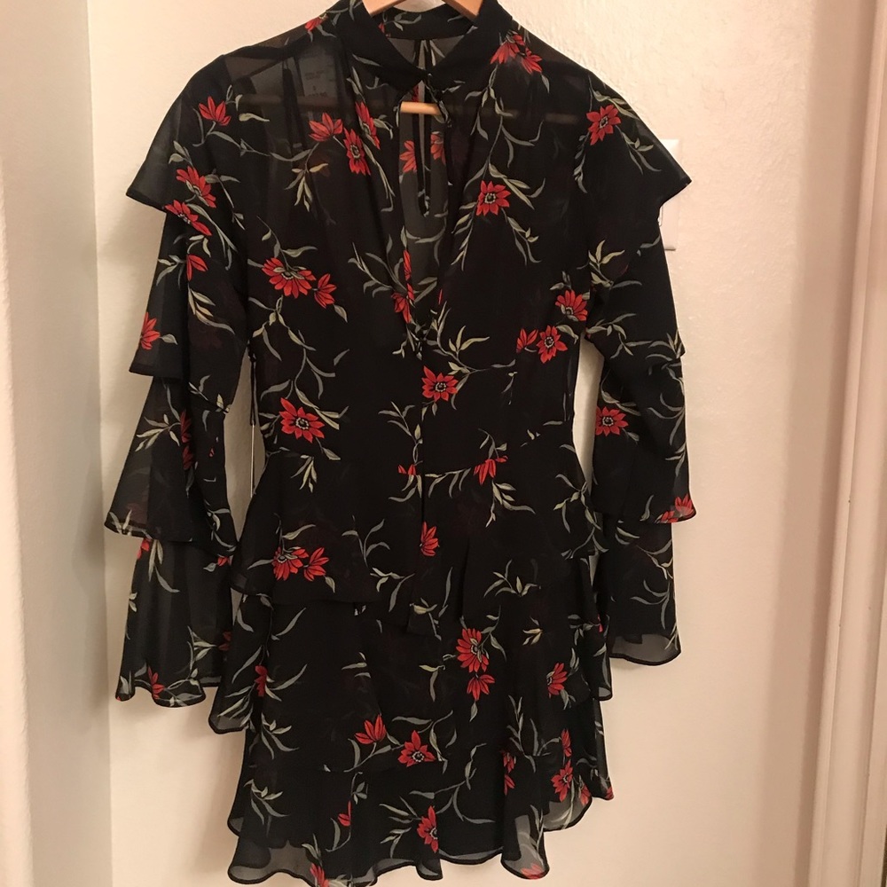 little black floral dress